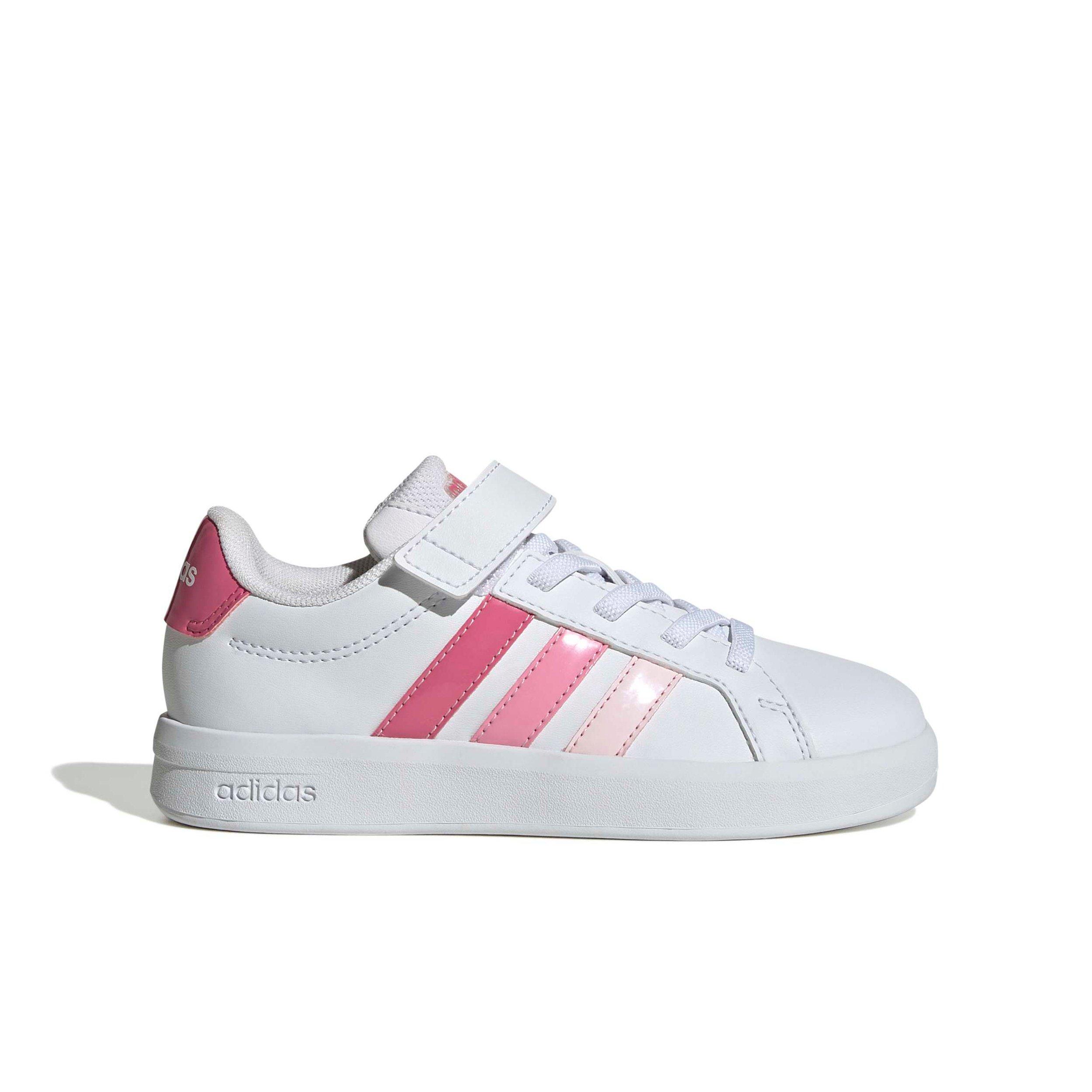 adidas Grand Court 3.0 "Ftwr White/Pink Fusion/Bliss Pink" Preschool Girls' Shoe - WHITE/PINK/PINK
